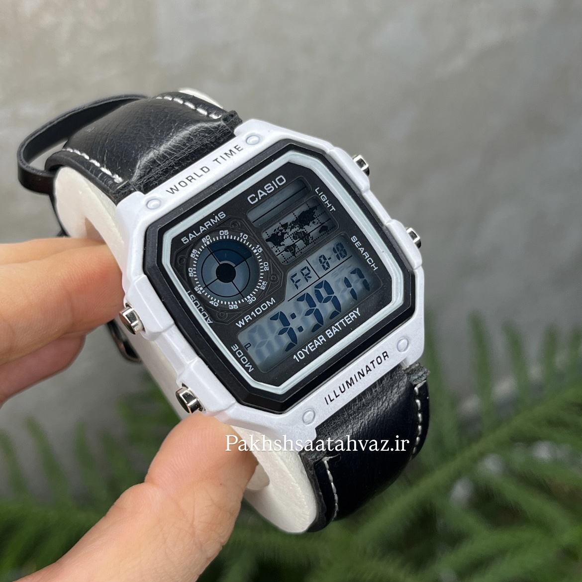 ساعت مچی کاسیو مدل AE-1200WHL-5A (World Time) بند چرمی( های کپی )