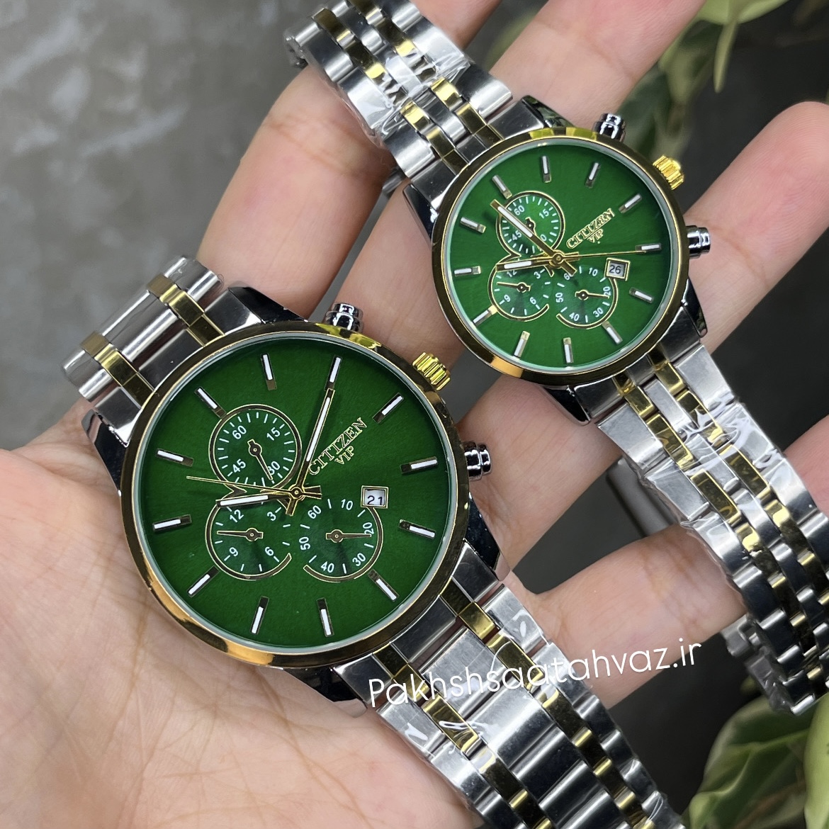 ست ساعت زنانه و مردانه سیتیزن تاریخ دار مدل AN3610