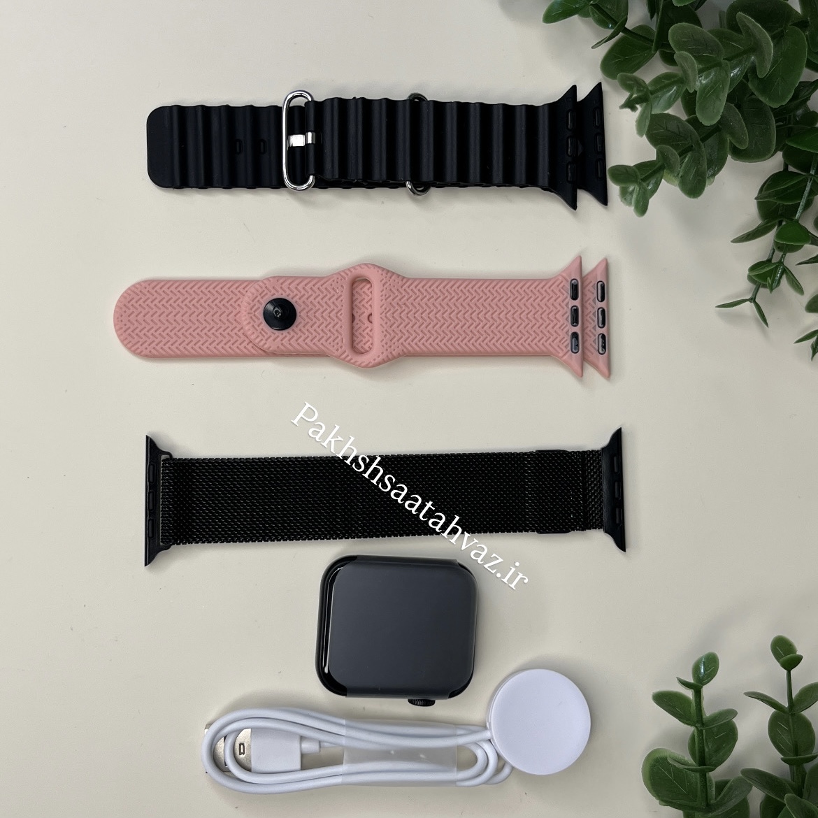 ساعت هوشمند زنانه کوچک WISME X29 mini با 2 بند سیلیکونی و 1 بند حصیری نمای ۲