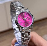 ساعت زنانه کاسیو نقره ای صفحه صورتی مدل casio-Lp