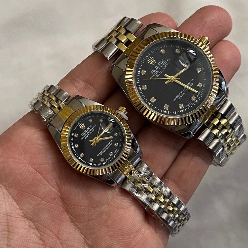 ست ساعت رولکس طرح Datejust ضدآب با بند استیل
