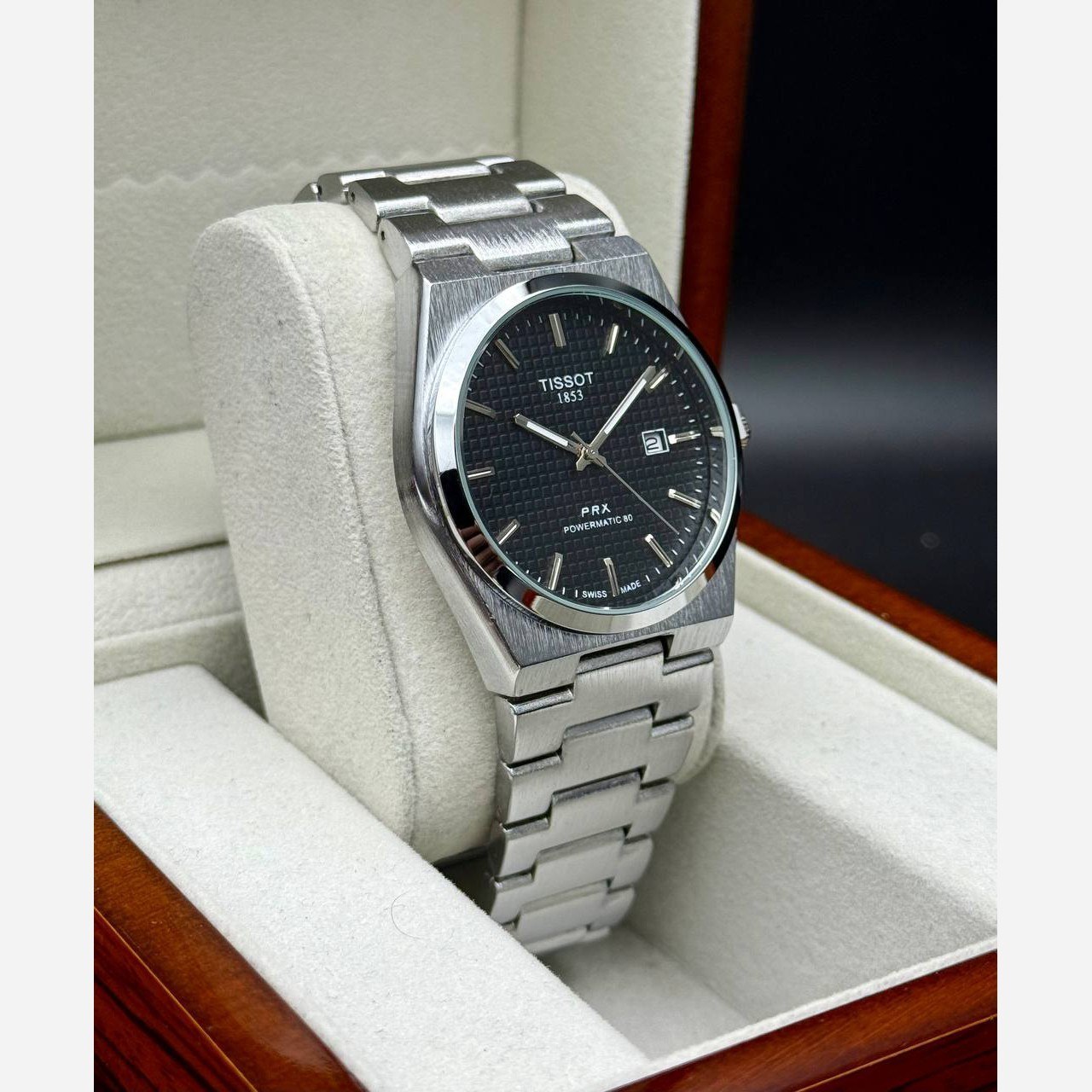 ساعت مچی مردانه تیسوت مدل PRX Powermatic 80 با بند استیل