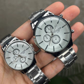ساعت ست سیتیزن مدل C-3475 نقره ای صفحه مشکی